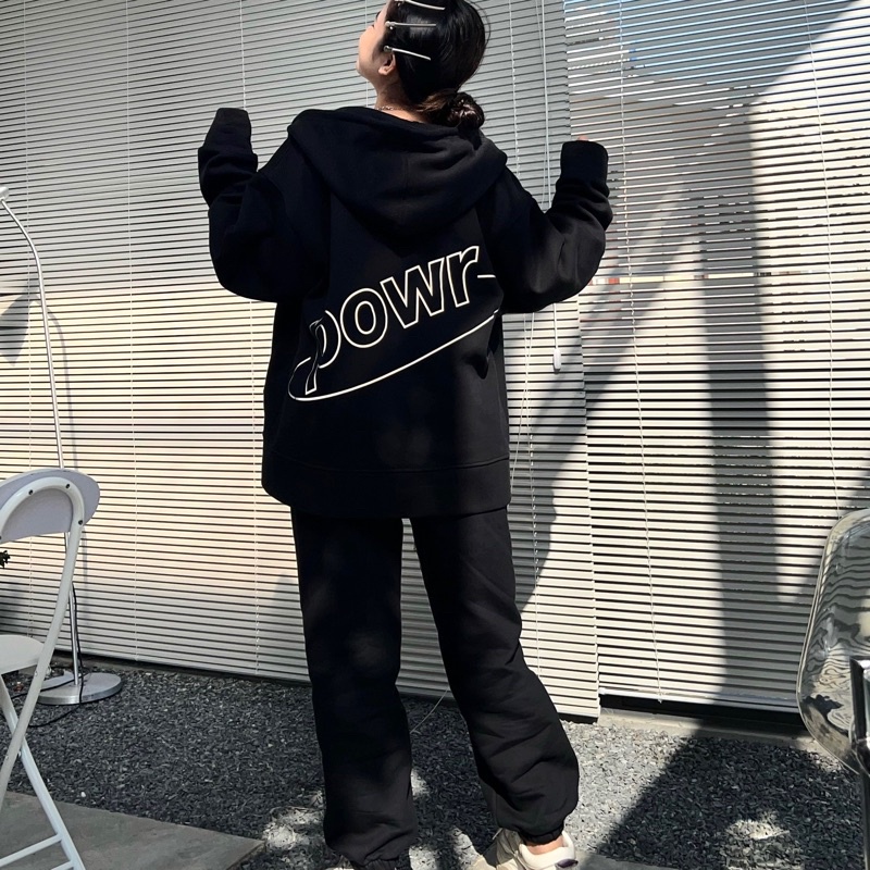 SET BỘ BIG LOGO ZIP HOODIE POWR