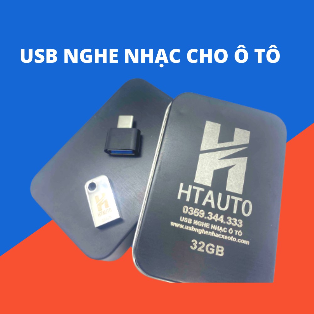 USB Nghe Nhạc Cho Ô Tô Hỗ Trợ Cài Nhạc Sẵn Dung Lượng 32G