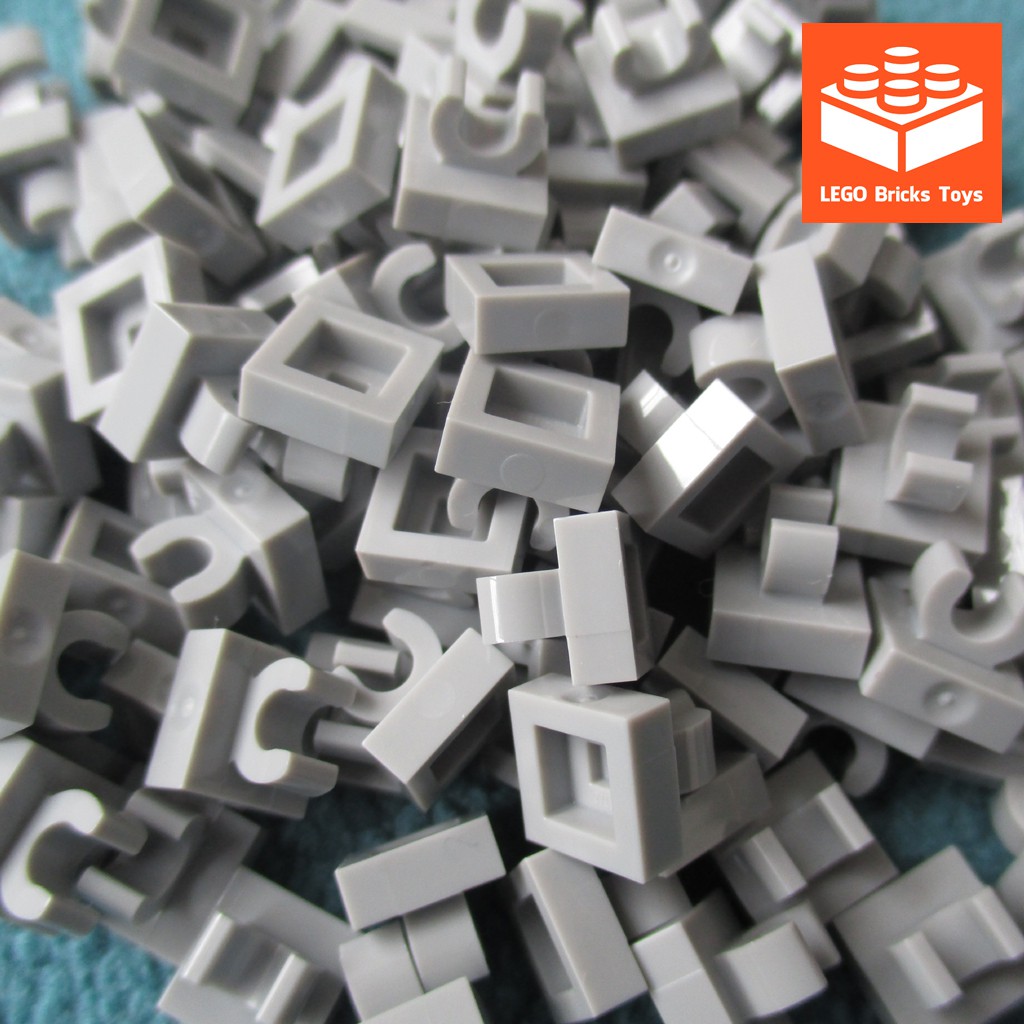 LEGO Miếng 1x1 Xám Nhạt Với Vòng Kẹp Thẳng ID 6071229 15712