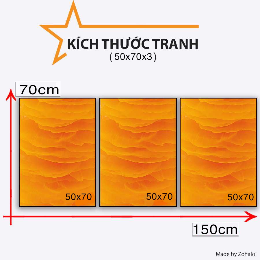Tranh Phúc- Lộc- Thọ, mẫu tranh đứng tráng gương 5D, xưởng tặng phụ kiện treo không cần khoan.