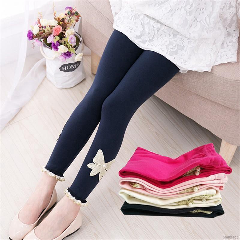 Quần Legging Co Giãn Giữ Ấm Cho Bé Gái