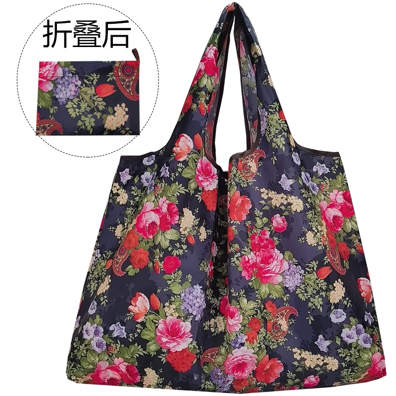 Túi xách mua sắm TAILI gọn nhẹ bằng vải Oxford in hoạt hình thân thiện với môi trường