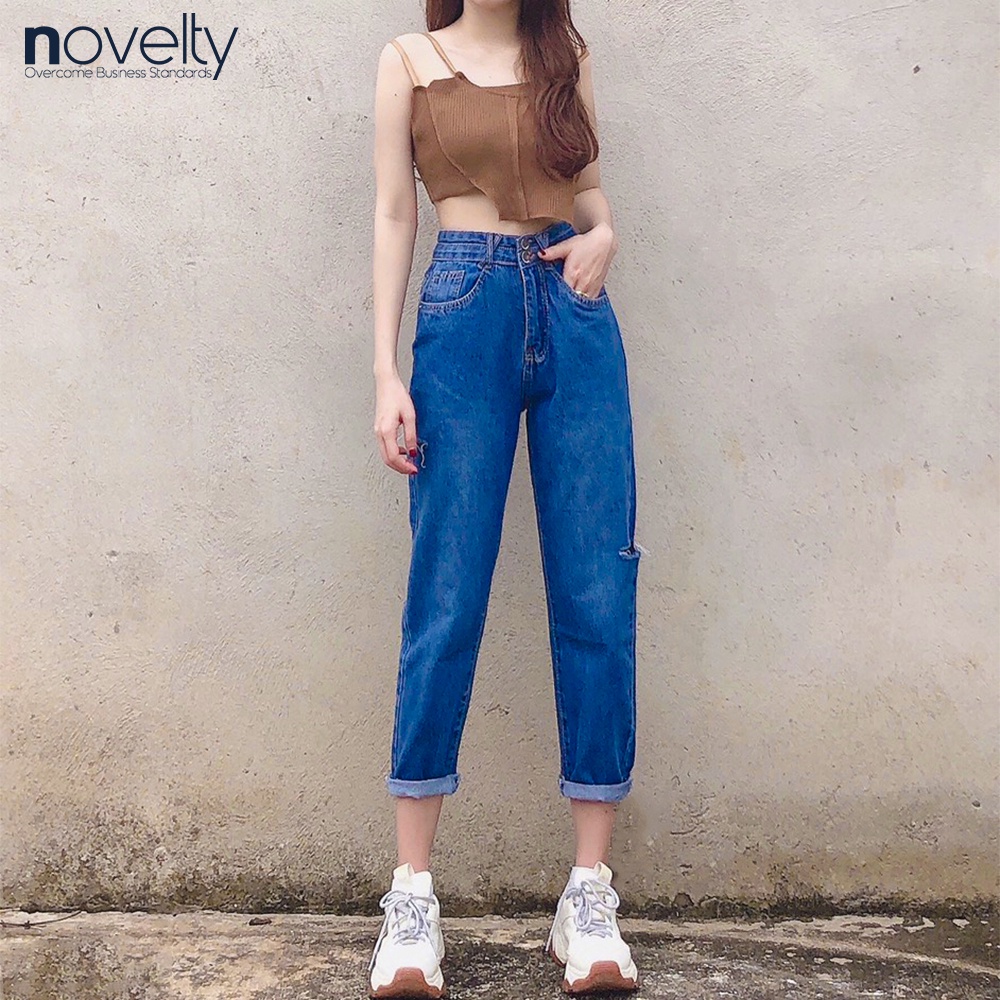 Quần Jeans nữ baggy lưng cao Novelty MS693 2201000
