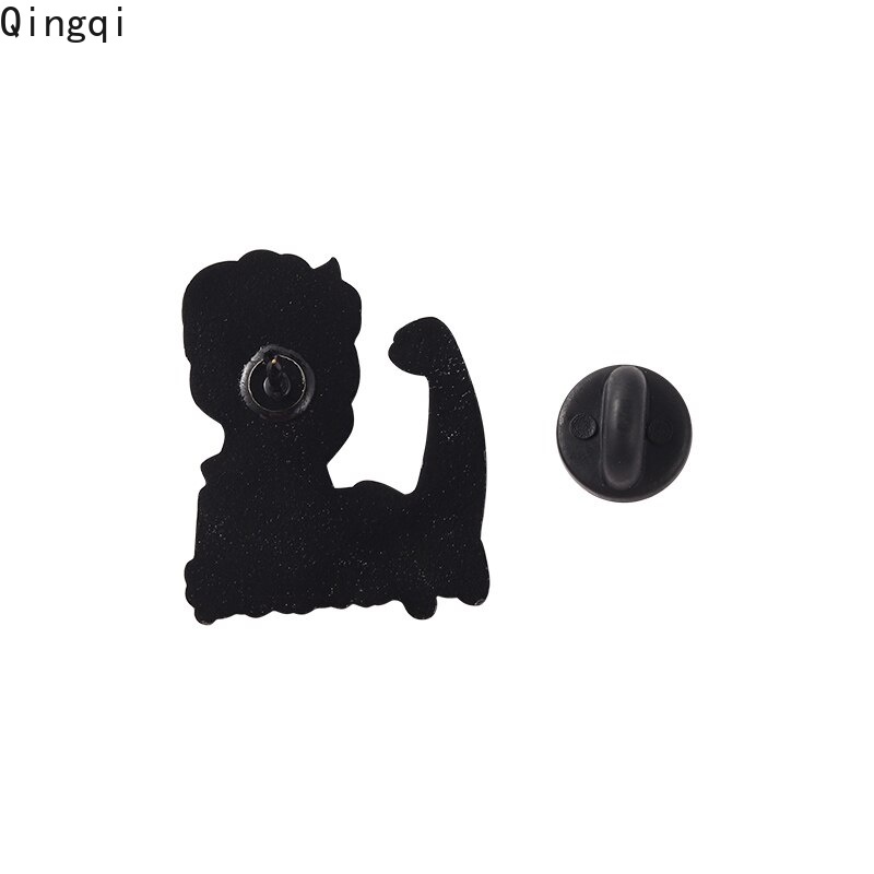 Ghim cài áo Miss Zoe họa tiết cô gái và chữ Be Your Best Sell