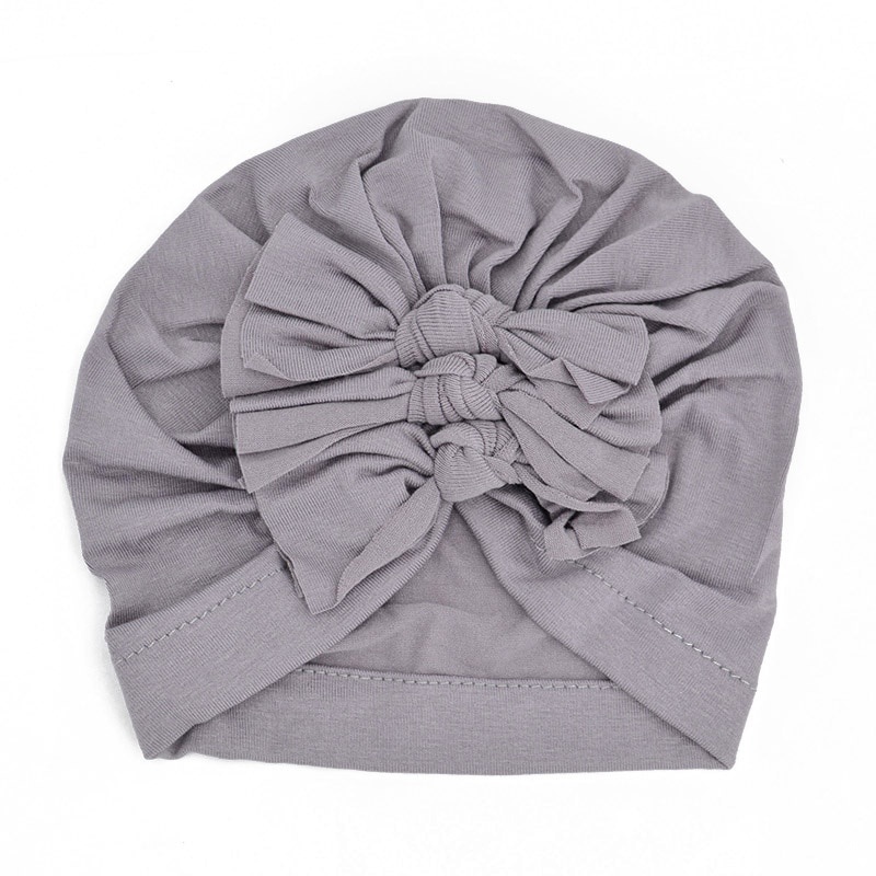 Mũ Trùm Đầu Thắt Nơ Chất Liệu Cotton Mềm Mại Cho Bé