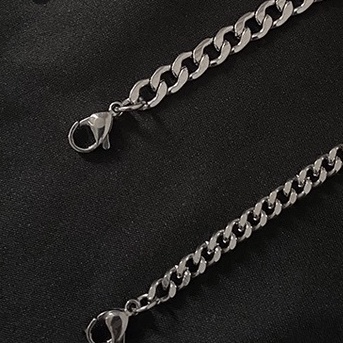 Dây Chuyền Vòng Cổ Nam Nữ Cuban Basic Chuỗi Trơn Bản - Vòng cổ chuỗi trơn Cam Accessories