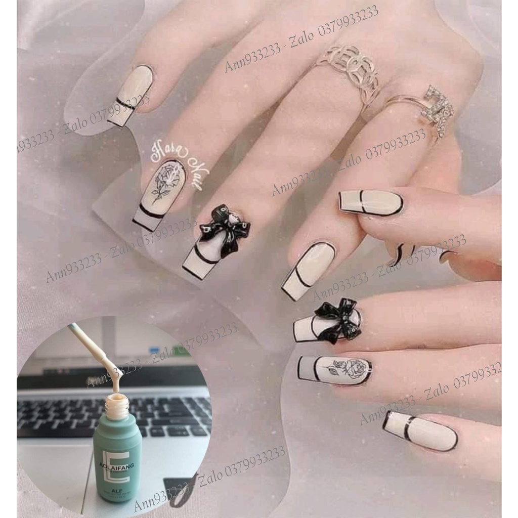 Màu sơn ALF màu trắng đục hót trend - Sơn gel gạo sữa cao cấp siêu mượt Chất sơn đặc mướt màu 192 - Ann933233