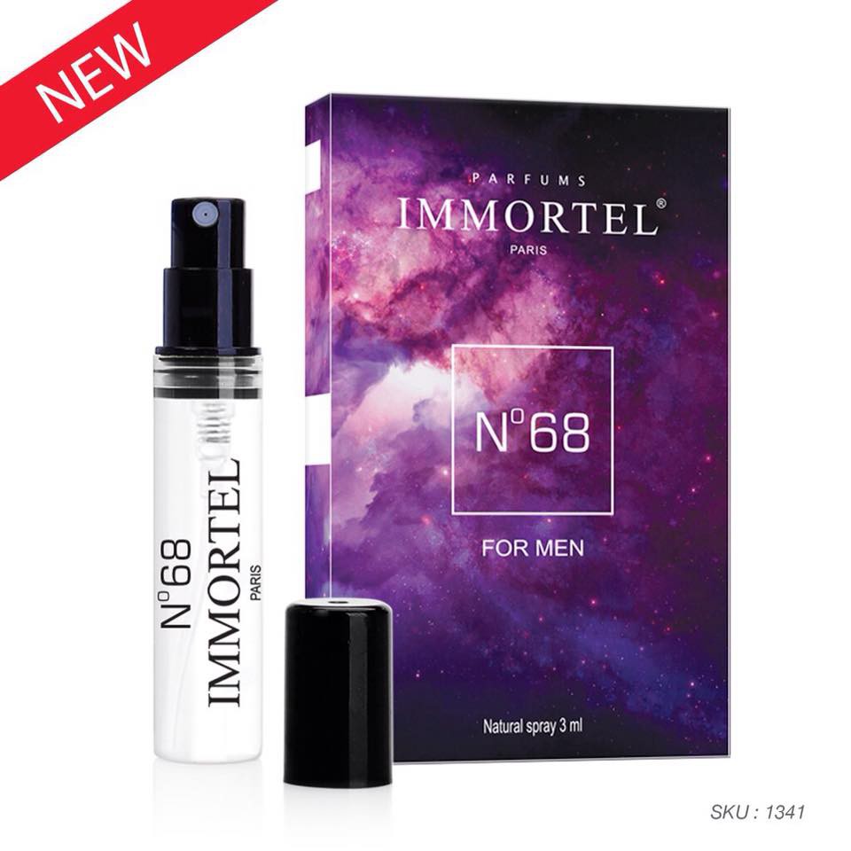 Bộ 3 Nước Hoa NAM IMMORTEL No68 3 Chai xịt x 3ml  Eau De Parfum