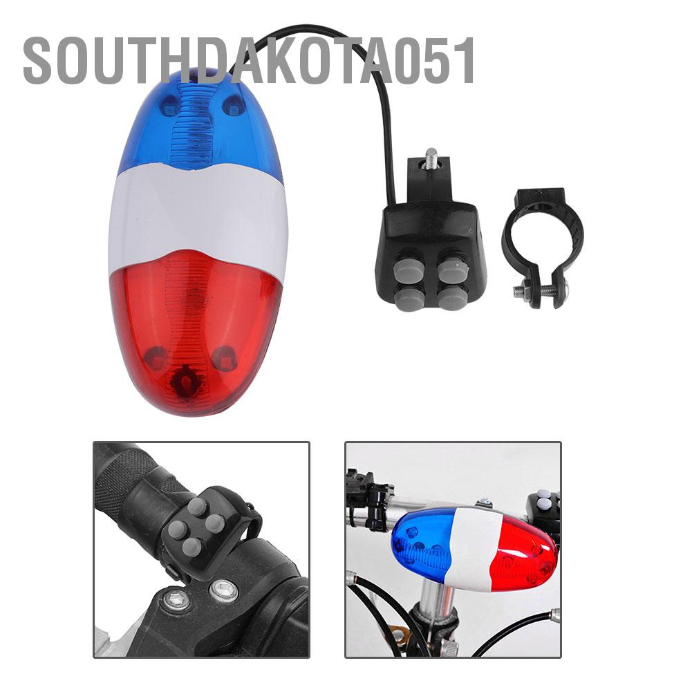Southdakota051 waterproof Bicycle Cycling Horn Bell 6 LED Light 4 Tunes 120dB