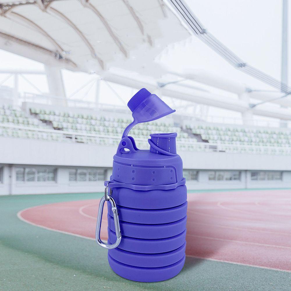 YIYU Bình Nước Thể Thao 500ml Bằng Silicone Cách Nhiệt Đa Năng Có Thể Gấp Gọn Tiện Dụng