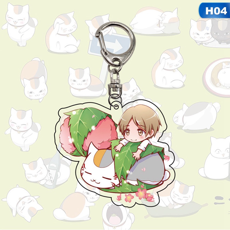 Móc khóa trong suốt hình nhân vật anime Natsume Yuujinchou dễ thương