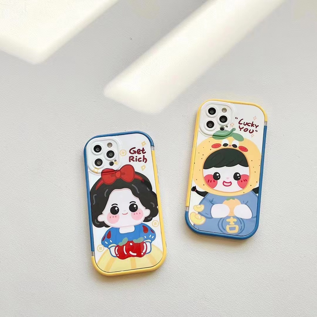 Ốp điện thoại cứng họa tiết bạch tuyết thích hợp cho iphone 13 promax X XS XR 7Plus 8Plus 11 12 12 pro 12 pro max