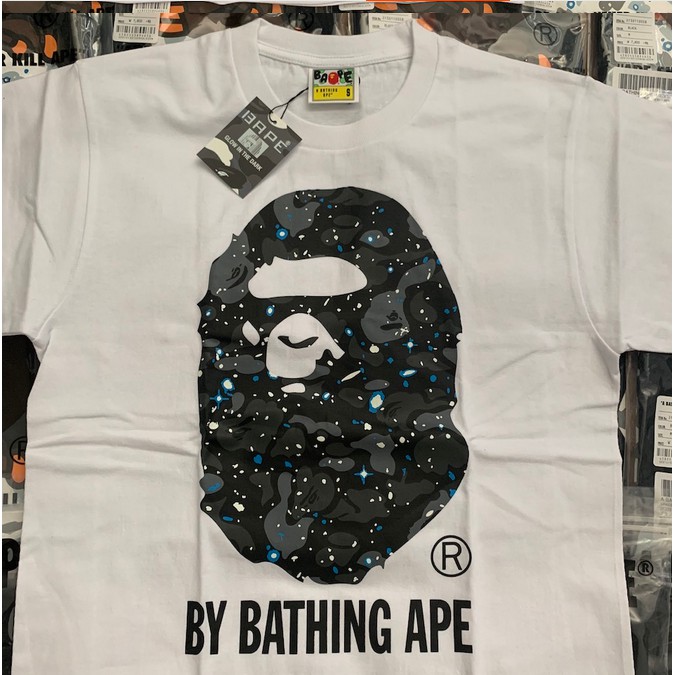 Mới BAPEe A Tắm Ape Dạ Quang Áo nam Nữ Thời Trang Áo Thun Tay Ngắn
