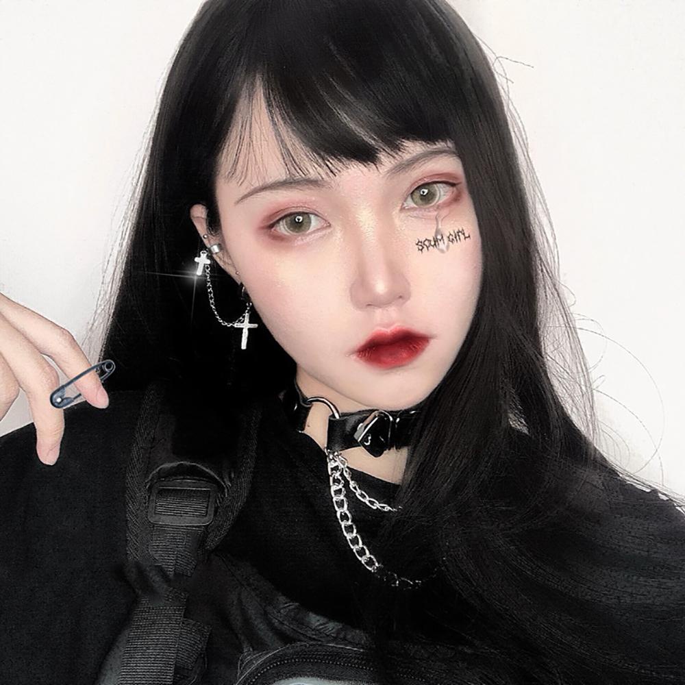 Bông Tai Đeo Sụn Bằng Hợp Kim Phong Cách Punk Hàn Quốc Cho Nam