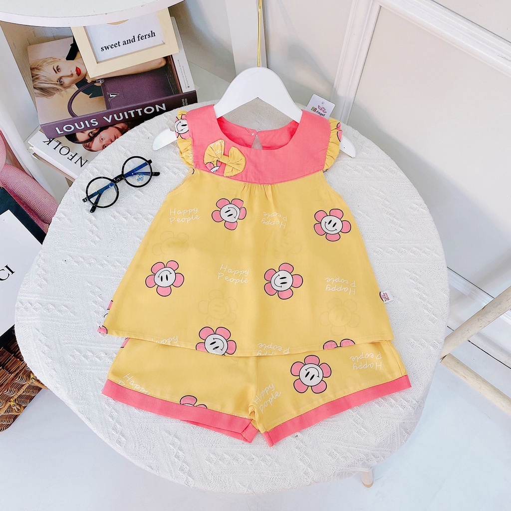 Bộ lanh lụa loại đẹp Bb angel cho bé từ 9-20kg BẢNG MÀU 1 MẪU 2022