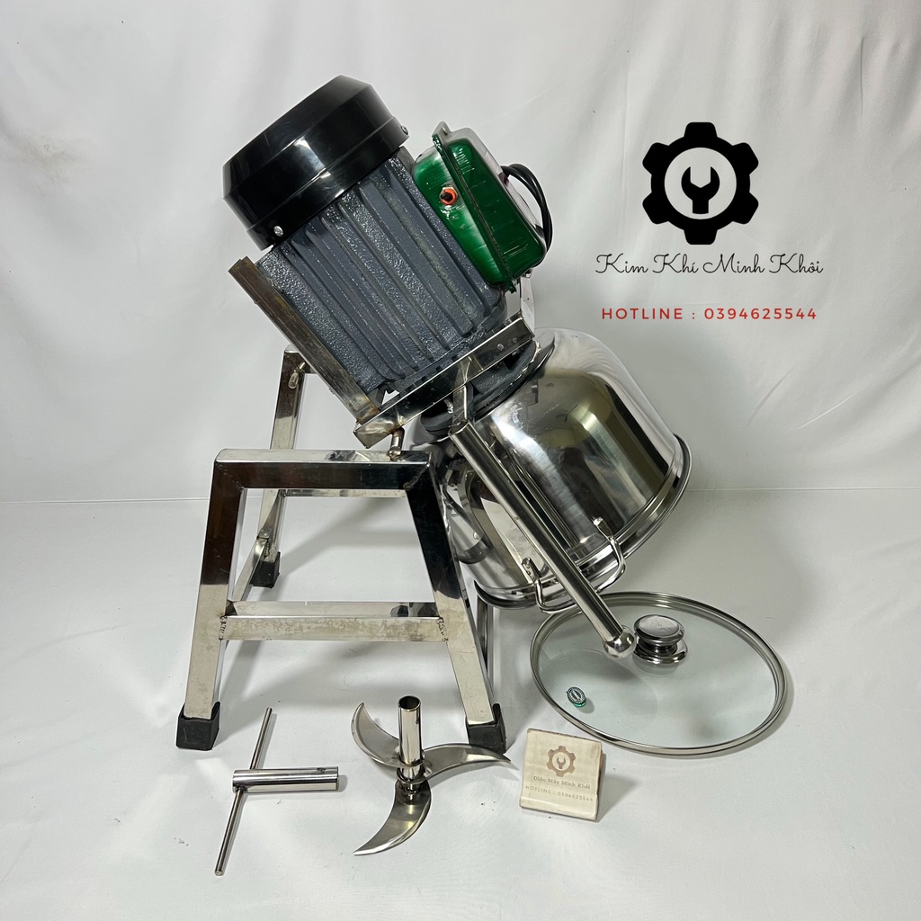 [2 KG]Máy xay giò chả, thịt công nghiệp, gia đình làm pate, xúc xích 1.5KW dao rút thả( Cam kết lõi đồng 100%)