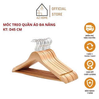 Móc treo quần áo gỗ, phơi đồ trong các shop thời trang