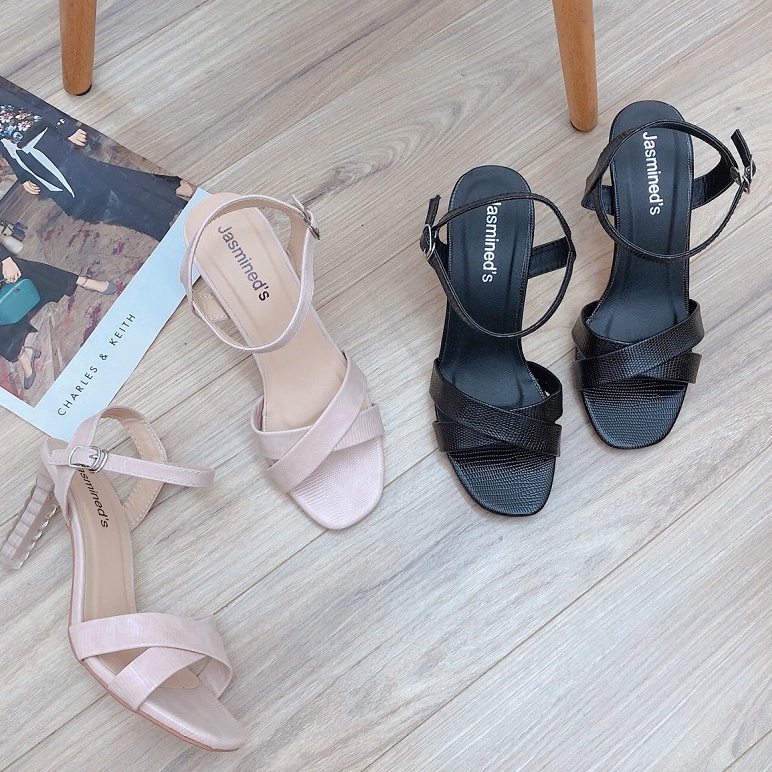 Sandan Cao Gót Nữ CHIMOKA 7cm Quai Mảnh Đan Chéo 4320