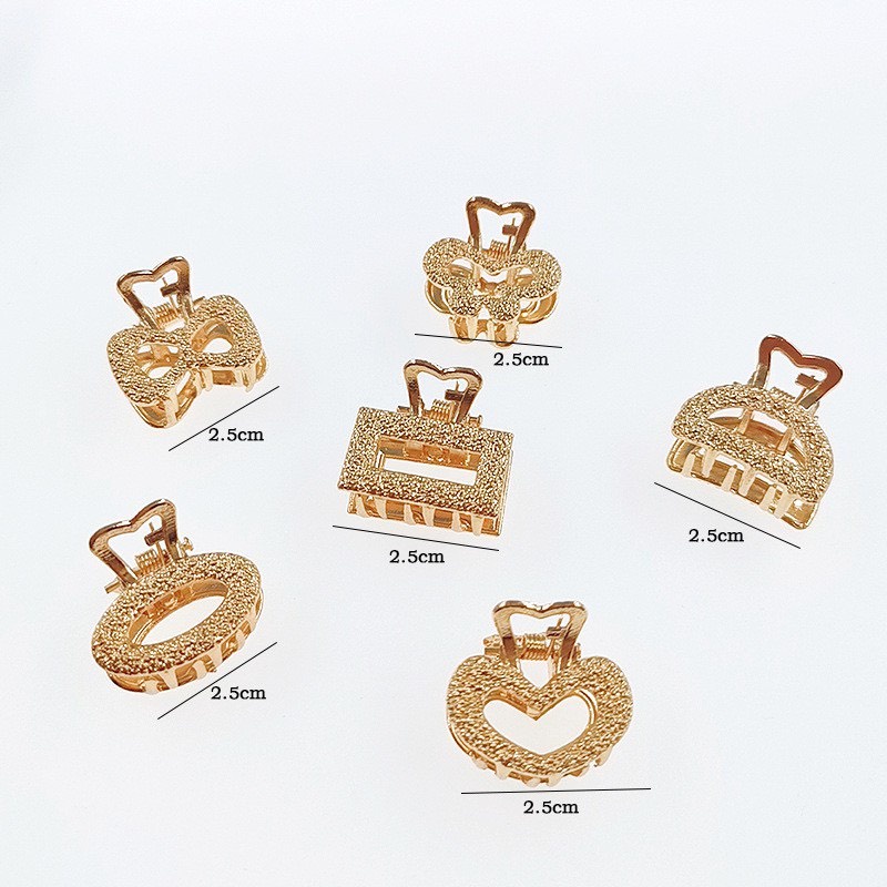 Set 5 Kẹp Tóc Càng Cua Hàn Quốc Xi Vàng Cực Đẹp - Hàng Hot Trend