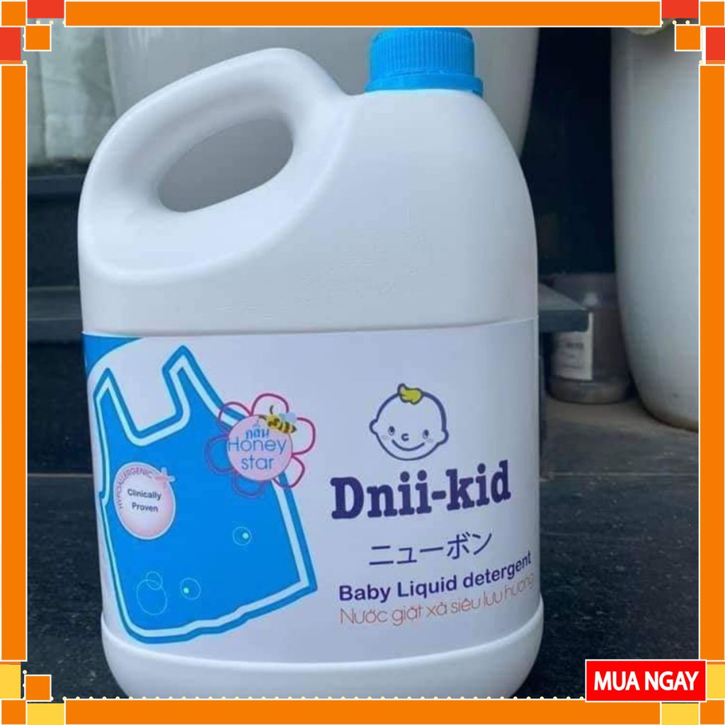 Nước Giặt Dnii Kid Ánh Dương 3600ml – Nước Giặt Cho Bé Dnii Tím, Trắng, Vàng Cực Thơm Lâu