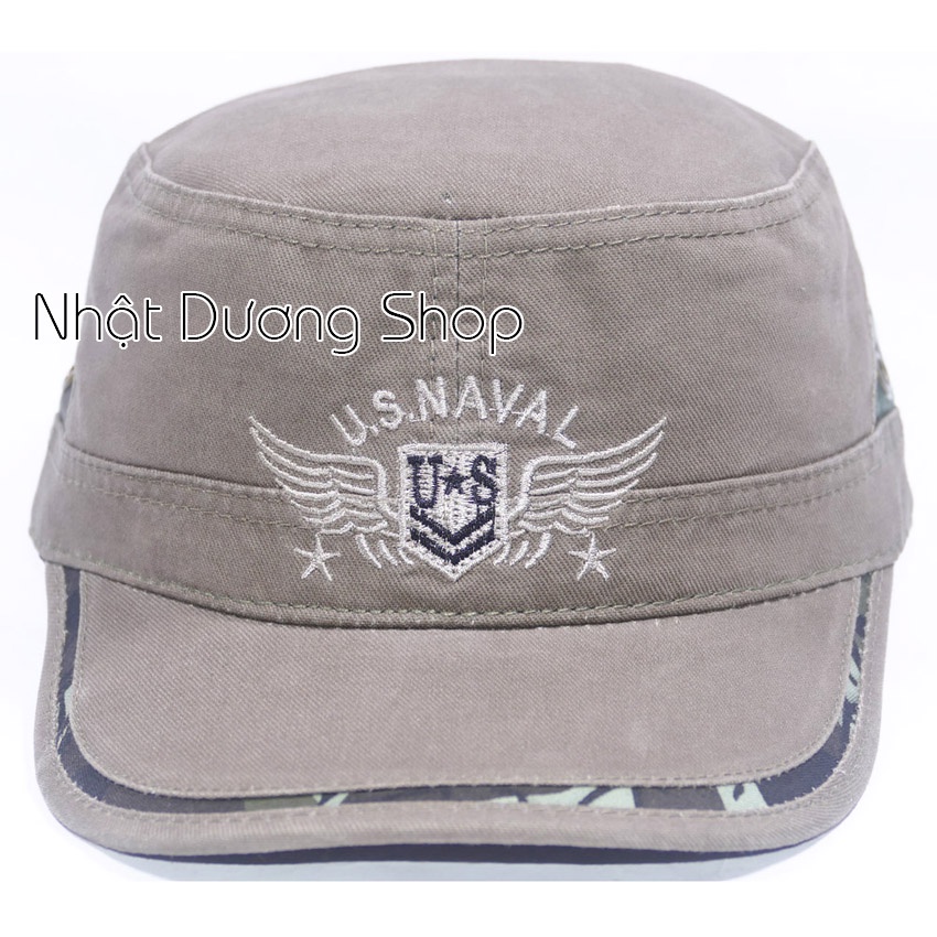 [ Nhiều màu ]Nón kết đầu bằng bít đuôi US Naval vá lính - có may thun phía sau giúp giữ chặt nón và tăng size vòng đầu