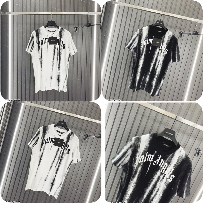 Áo Thun Nam PalmAngel Loang Chảy Siêu Đẹp - Áo Phông Nam PalmAngels Hoạ Tiết Nổi Bật