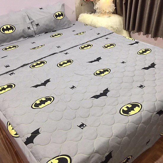 Bộ Ga Gối Cotton Poly Mẫu BATMAN GHI DÀNH CHO CÁC BÉ YÊU THÍCH HOẠT HÌNH