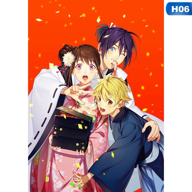 flowersqueen Tranh treo poster hoạt hình anime Nhật Bản noragami