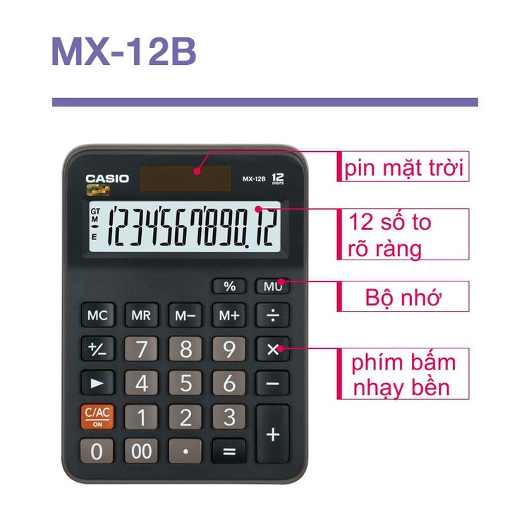 Máy tính tiền Casio MX/AX/DX/GX12B/14B Chính Hãng Bảo Hành 7 năm