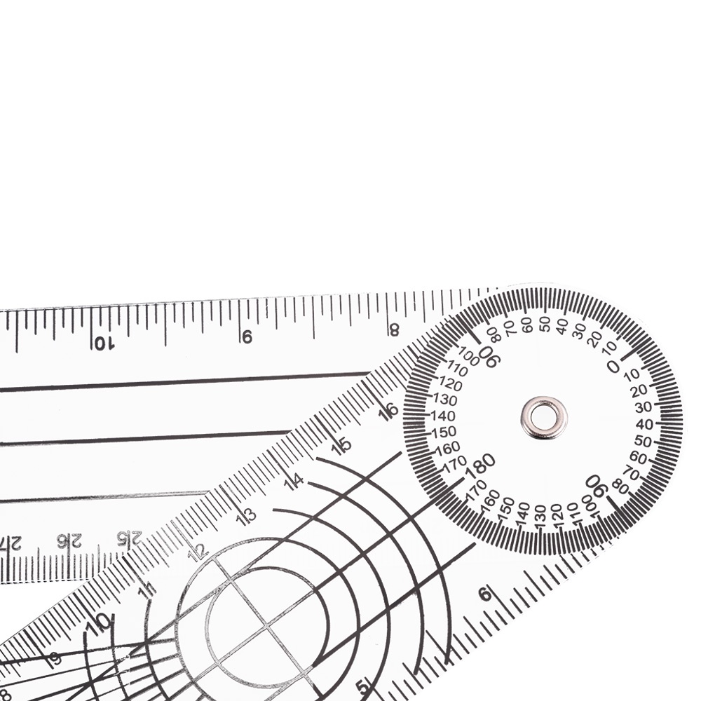Multi-Ruler Goniometer Angle Medical Spinal Ruler Professional 360 Degree Measuring Tool Spinals Goniometer burang