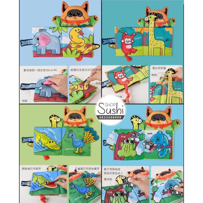 Sách vải kèm rối tay cho bé
