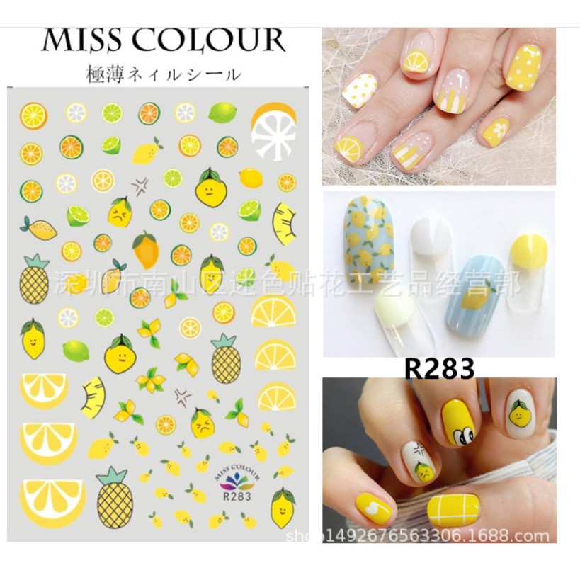 Sticker hoa quả mùa hè xinh xắn