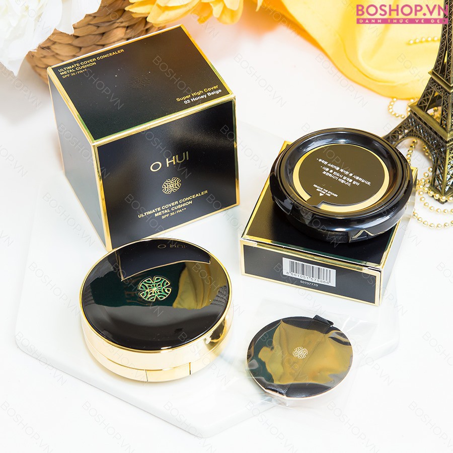 Sét Cushion ohui trang điểm hoàn hảo, chống nắng cao, dưỡng trắng da - Ohui Cushion Ultimate Cover Matt Finish tặng lõi | BigBuy360 - bigbuy360.vn