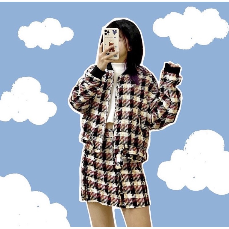 Áo khoác bomber có đai - BELT CROP BOMBER JACKET | BigBuy360 - bigbuy360.vn