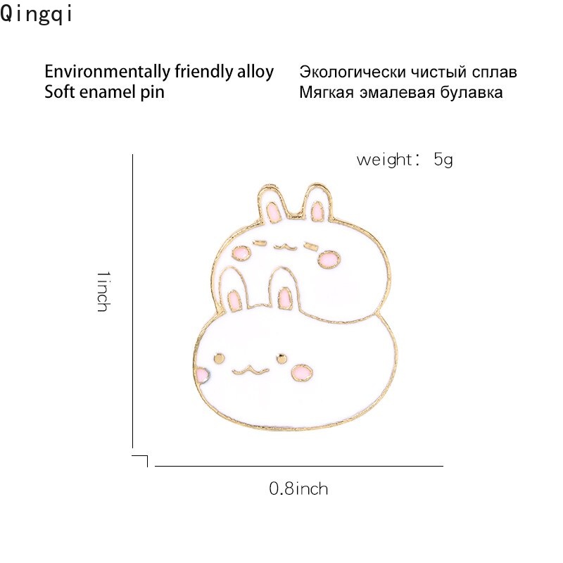 Ghim cài áo Miss Zoe hình chú thỏ hoạt hình đáng yêu