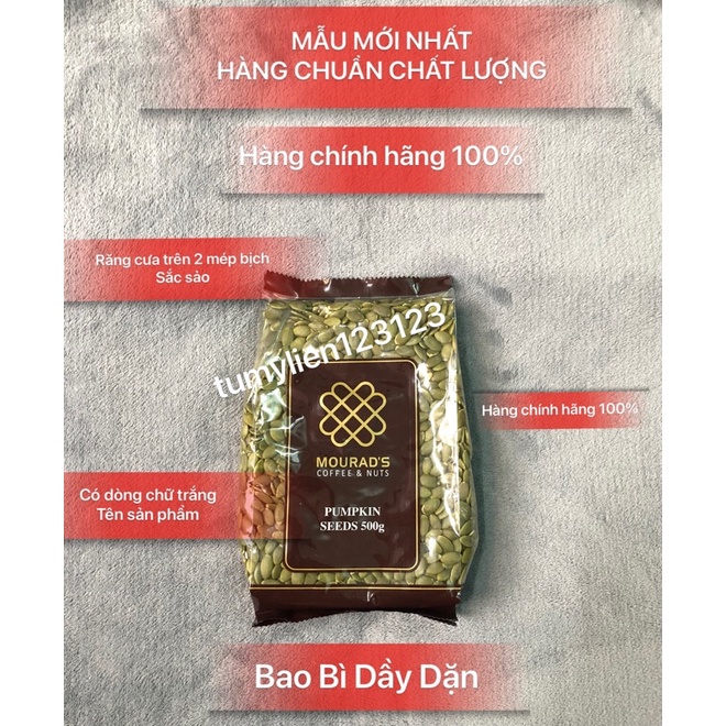 Hạt bí xanh Mourad’s Úc túi 500gr