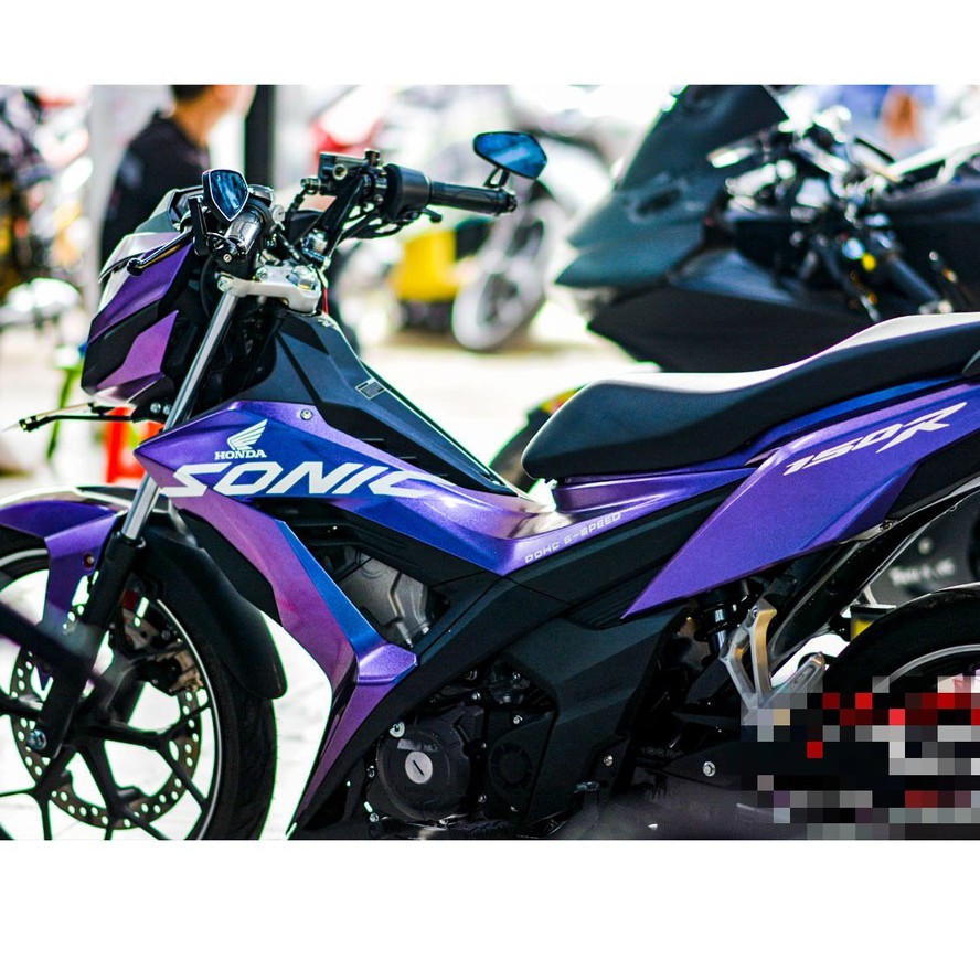 TEM TRÙM SONIC chuyển màu tím xanh