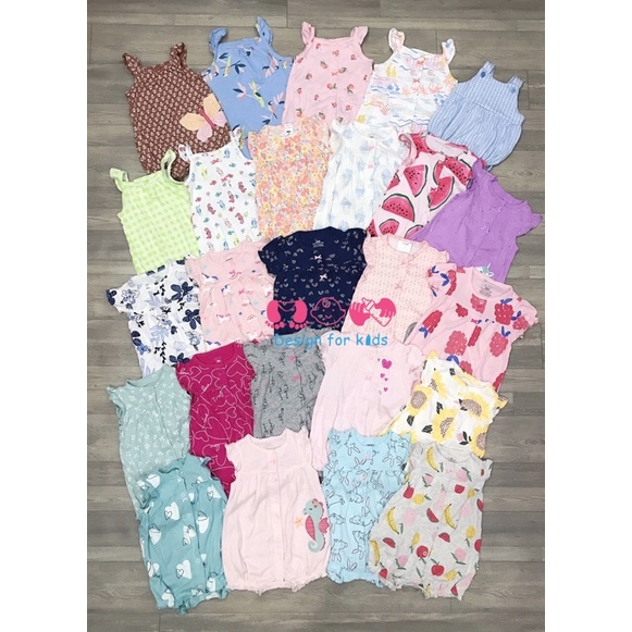 (Size 3-6m) Body đùi / Váy / Jumpsuit hàng xuất dư các hãng cho bé gái (chọn mẫu)