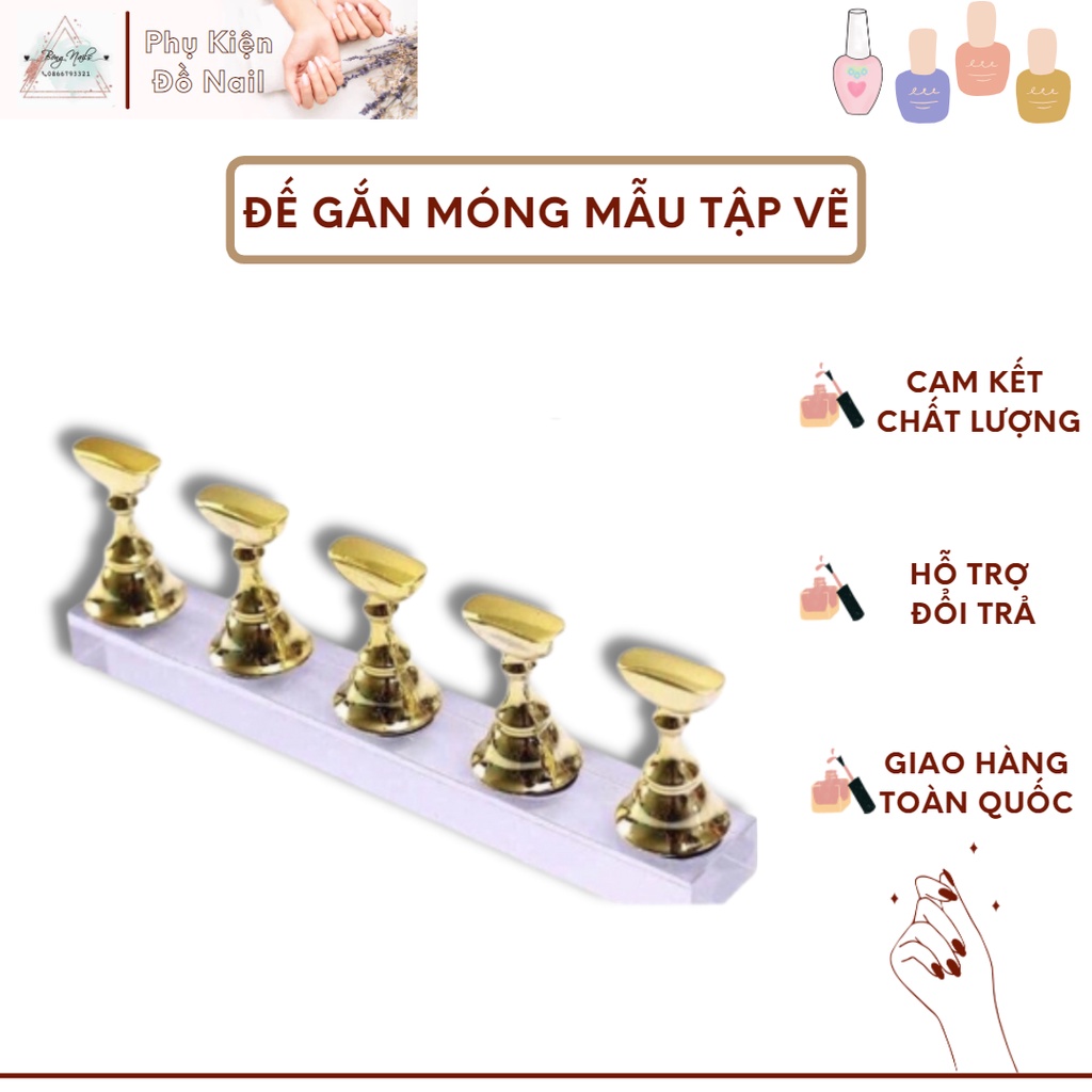 Đế Mẫu Cờ Làm Nail 💥 HÀNG LOẠI 1 💥 Đế gắn móng mẫu tập vẽ có thanh nam châm giữ móng Kiểu dáng thời trang