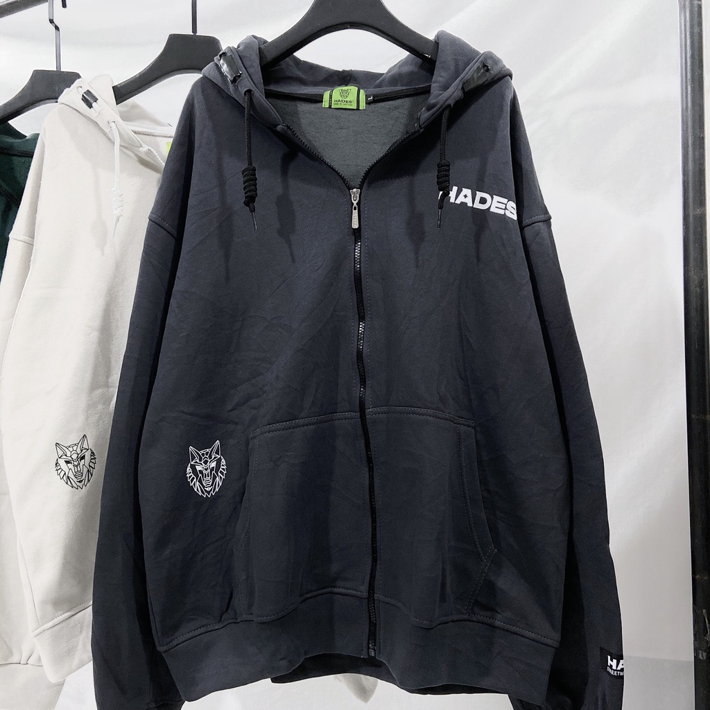 Áo khoác nam nữ. Áo hoodie zip form unisex chất nỉ bông dày dặn in H.A.D.E.S