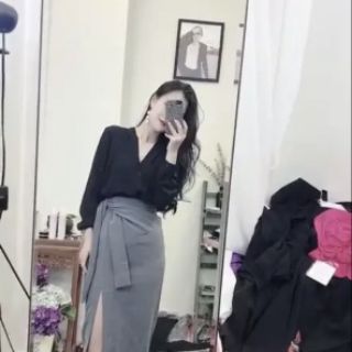 Áo sơ mi trơn tay dài ( ảnh thật)
