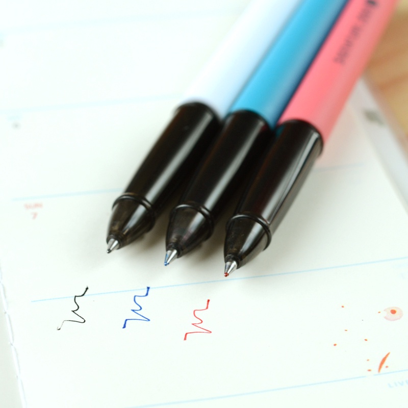 1 Bút Bi Mực Gel Ngòi 0.5mm Màu Đen Đỏ Xanh Dương C6850