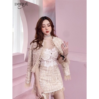 Set dạ phối lưới tiểu thư