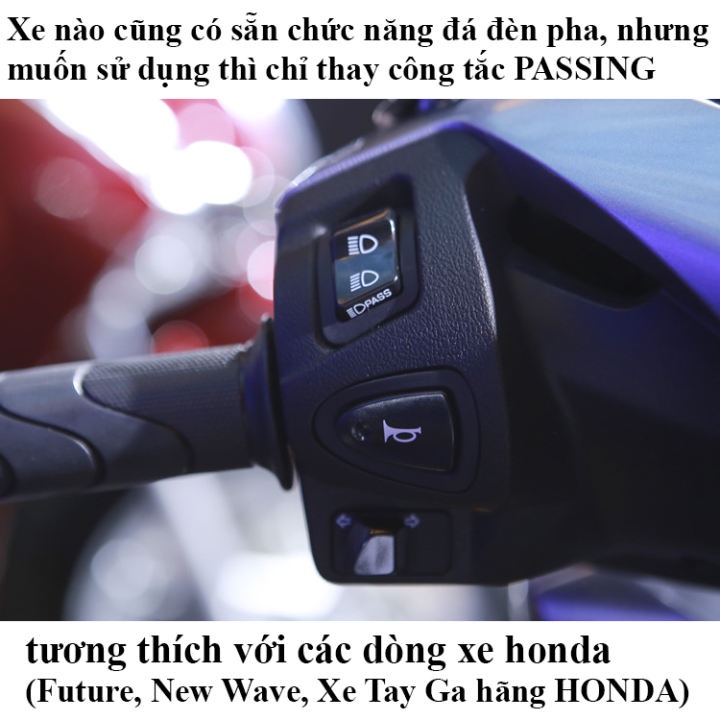 Công tắc đèn cót pha passing SH AB Lead Vision Winer kèm jack 4 chân