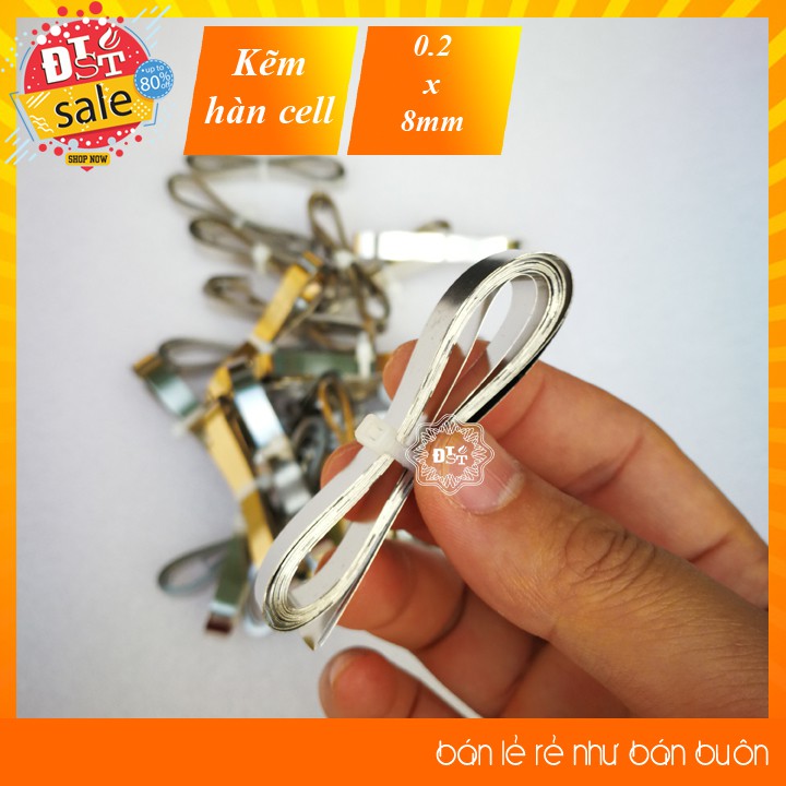 Kẽm hàn cell pin 0,1/ 0,12 /0,15 / 0,2 - Cuộn 2m  ✅ [RẺ NHẤT VIỆT NAM]