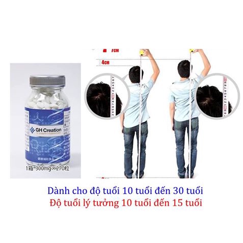 Viên uống tăng chiều cao GH Creation EX 270 viên Nhật Bản