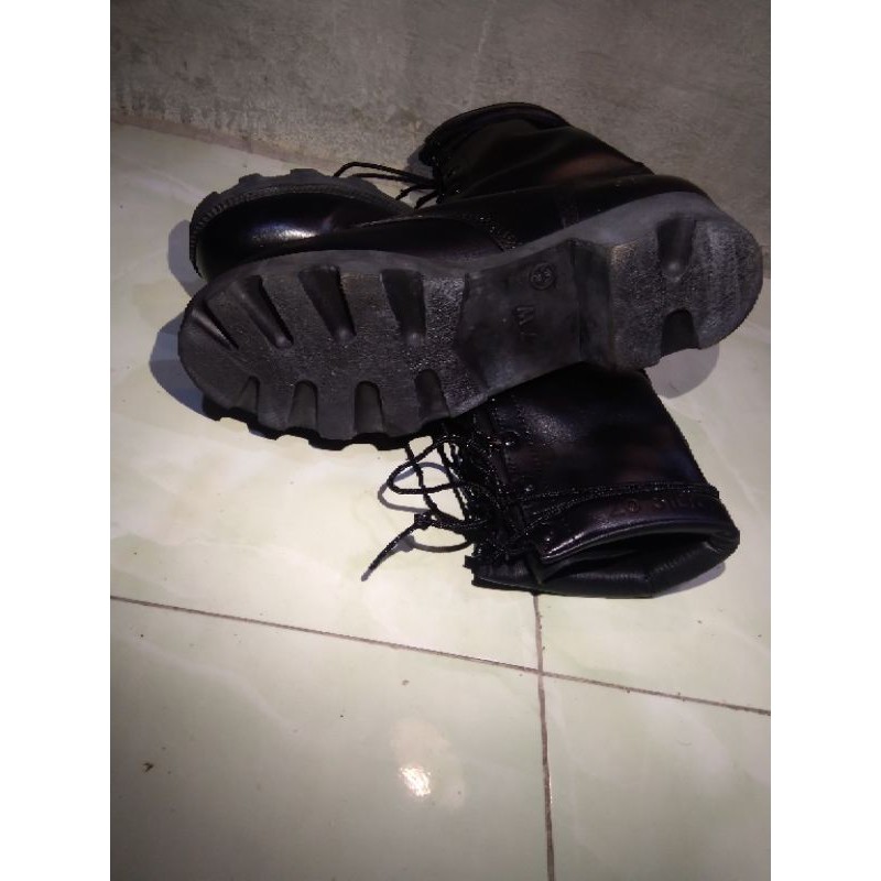 Giày usmc black leather combat boots 10 inch