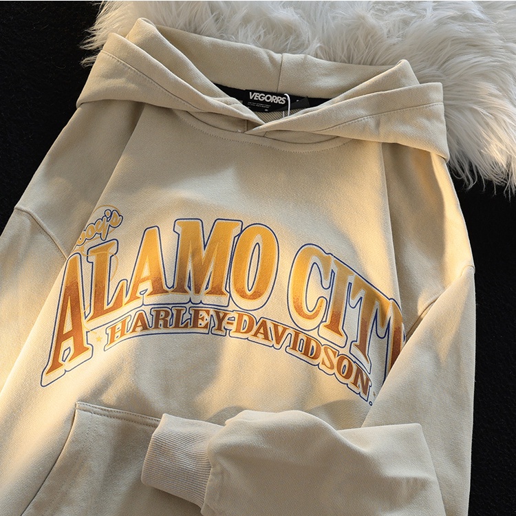 NRVP Áo Hoodie Tay Dài Oversize In Họa Tiết Phong Cách Hàn Quốc Kiểu Mới Cho Nam / Nữ