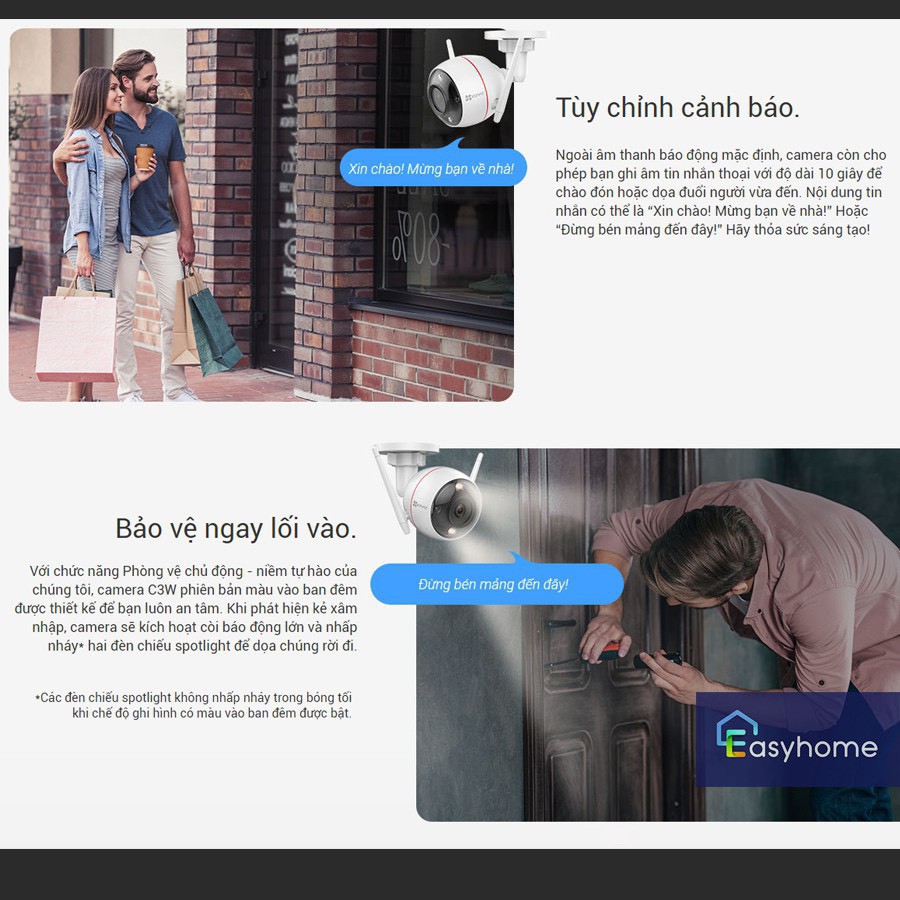 Camera ngoài trời IP WiFi Ezviz C3WN 1080P 2MP Full HD - Hồng ngoại ban đêm