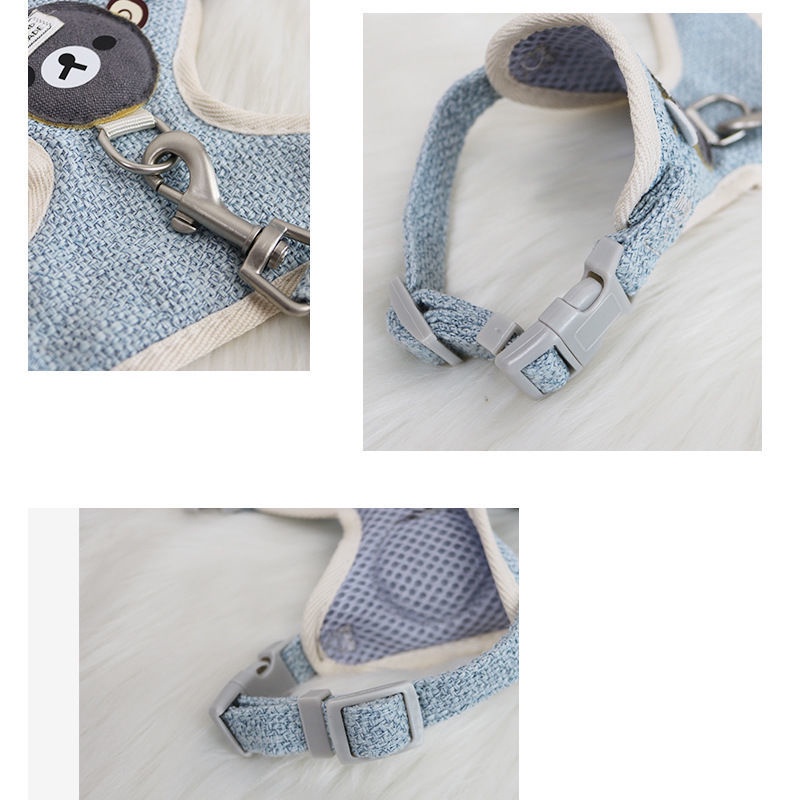 Dây Dắt Chó Mèo Yếm Lưng Body Hoạt Hình Mặt Mèo Dây Dẫn Cho Thú Cưng #C53